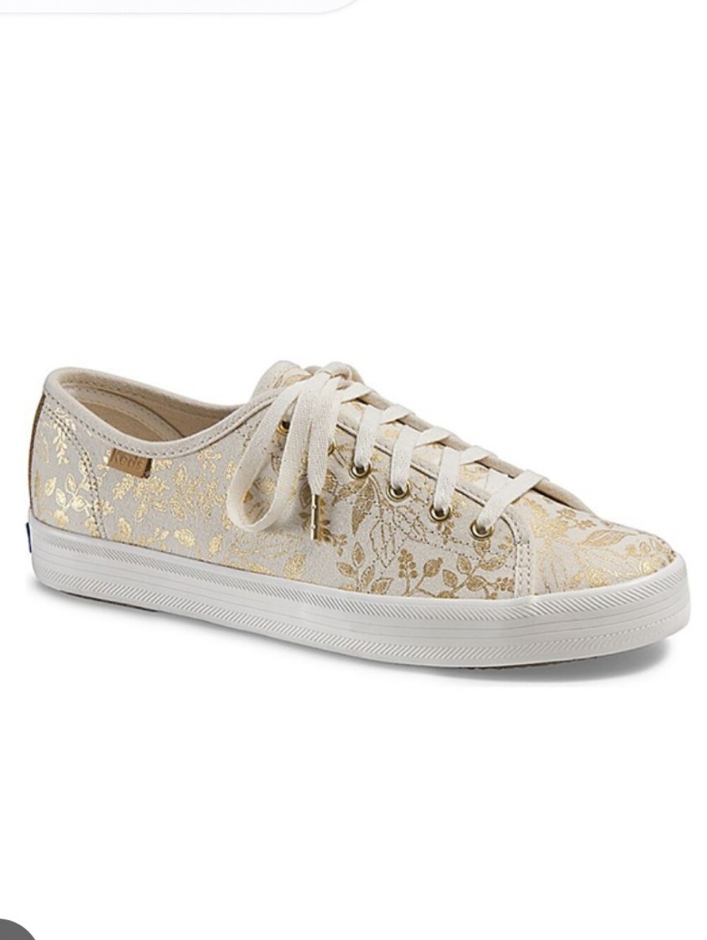 Keds x Rifle Paper Co.Kickstart Queen Anne Gold Floral Sneakers Women's Size 9.5
